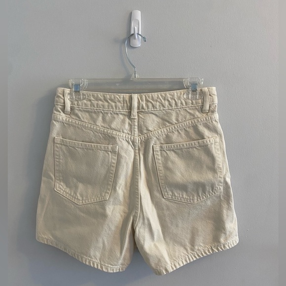ZARA High Waisted Canvas Shorts (Size 6) - Picture 2 of 6